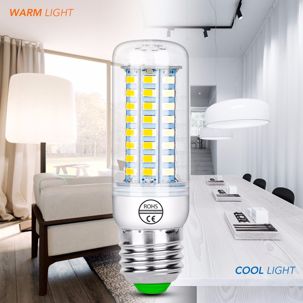 E27 LED Corn Lamp E14 Candle Bulb For Home 220V Le..